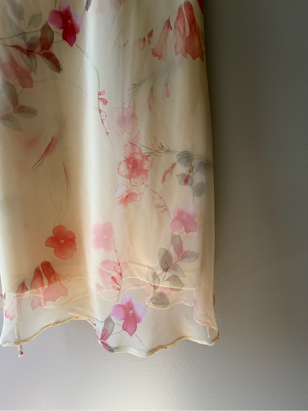 Studio Y Cream Slip Dress with Pink Floral Print - Picture 3 of 9